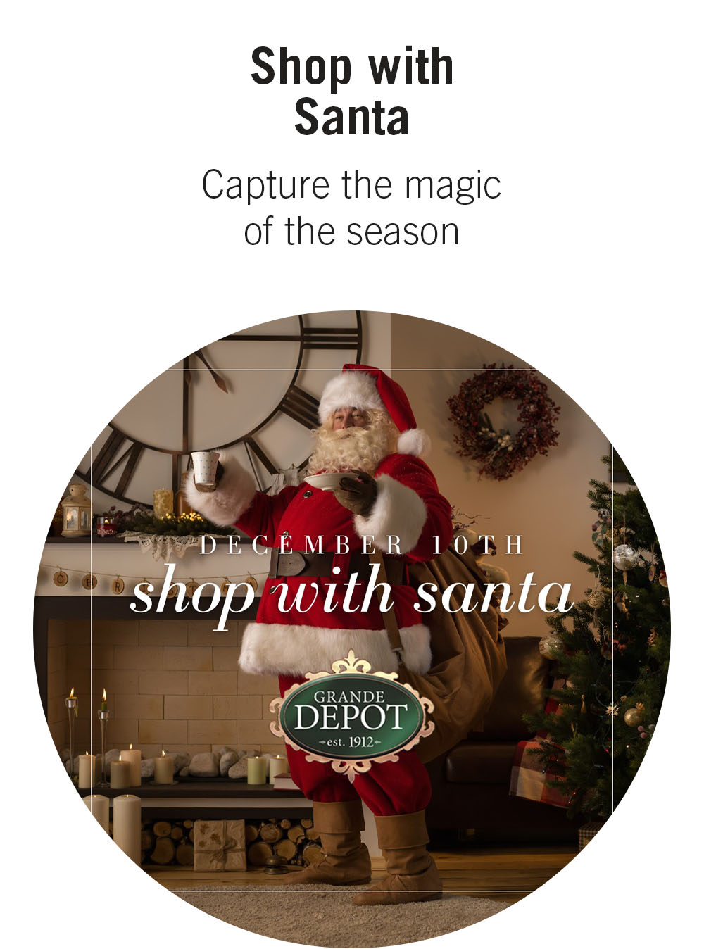 Shop with Santa Capture the magic of the season